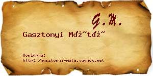 Gasztonyi Máté névjegykártya