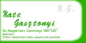 mate gasztonyi business card